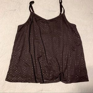 Black Glitter Tank